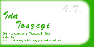 ida toszegi business card